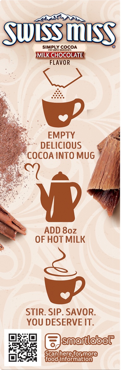 slide 7 of 11, Swiss Miss Simply Cocoa Milk Chocolate, 8 ct