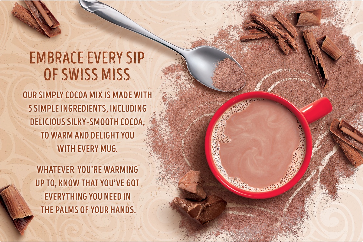 slide 10 of 11, Swiss Miss Simply Cocoa Milk Chocolate, 8 ct