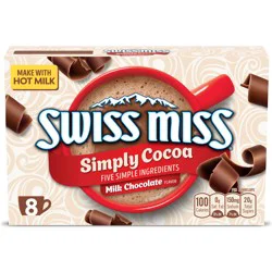 Swiss Miss Simply Cocoa Milk Chocolate Flavored Hot Cocoa Mix, 8 Count Hot Cocoa Mix Packets