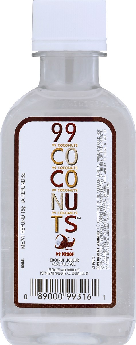 slide 2 of 2, 99 Brand Schnapps Coconut, 100 ml