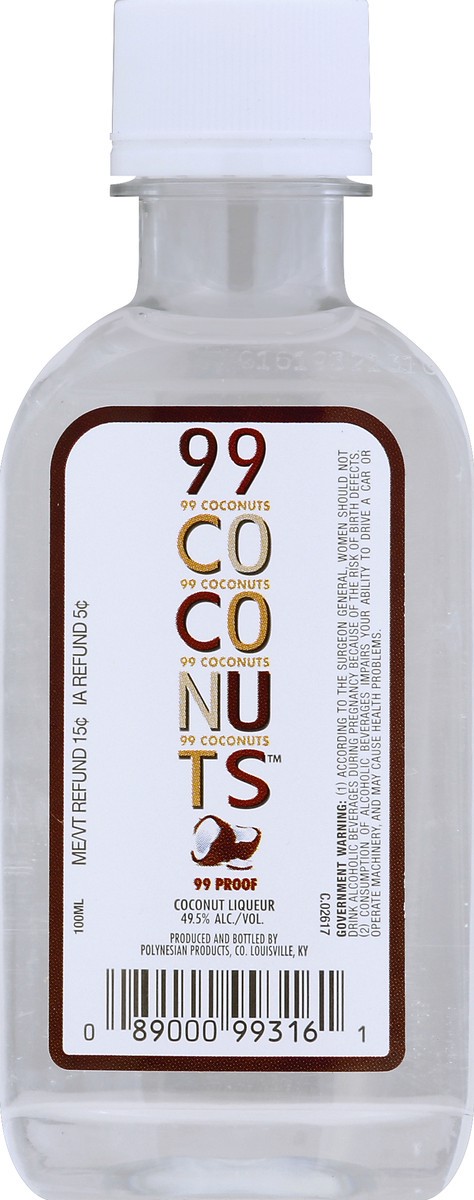 slide 1 of 2, 99 Brand Brand Coconuts Liqueur 100 ml 99 Brand Proof, 100 ml