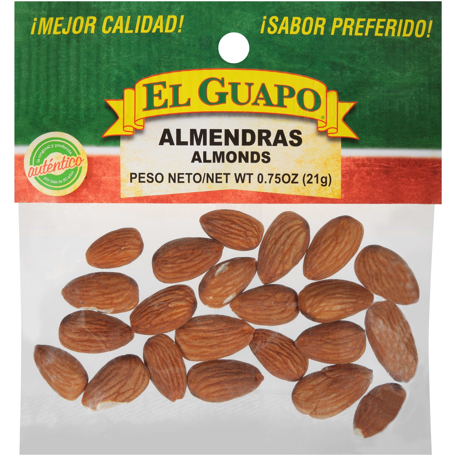 slide 1 of 5, El Guapo Whole Almonds (Almendras Enteras), 0.75 oz, 0.75 oz