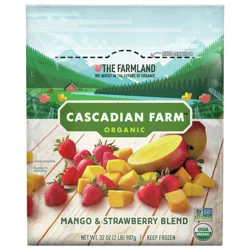Cascadian Farm Organic Mango Strawberry Blend, Frozen Fruit, Non-GMO, 32 oz Bag