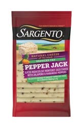 Sargento Sliced Reduced Fat Pepper Jack Natural Cheese, 6.67 oz., 10 slices