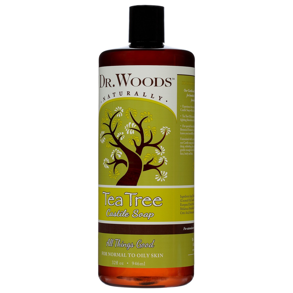 slide 2 of 10, Dr. Woods Soap Ttree Castile, 32 oz