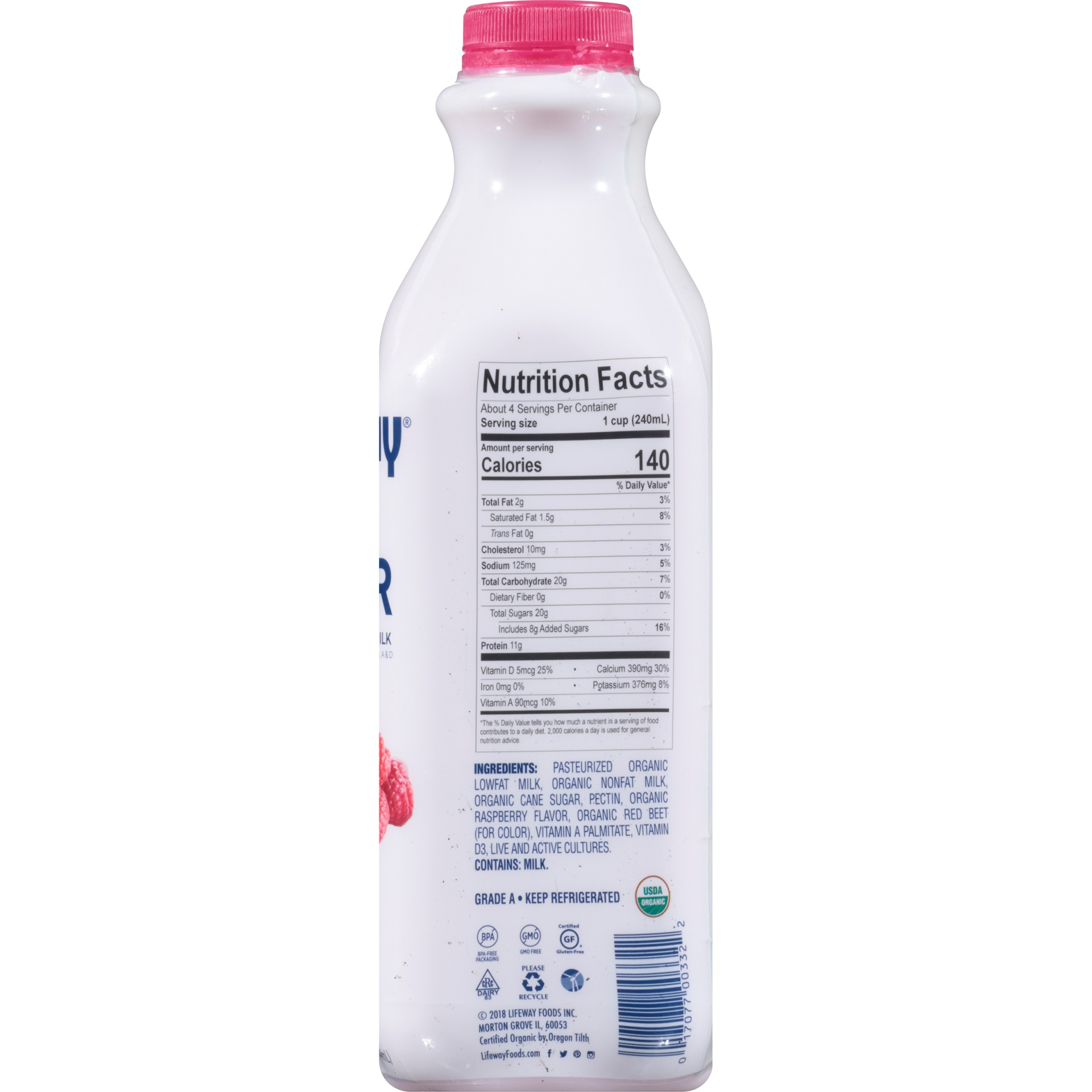 Lifeway Kefir Raspberry Low Fat Organic 32 fl oz | Shipt