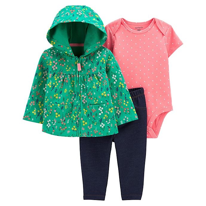 slide 1 of 1, Carter's Floral Little Cardigan Set, 3 ct