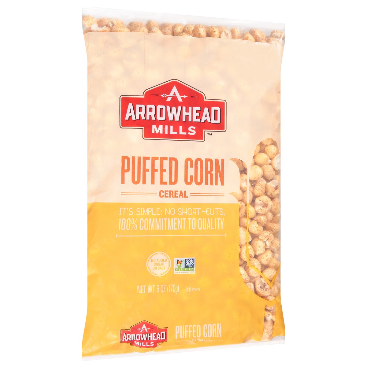 slide 3 of 9, Arrowhead Mills Puffed Corn Cereal, 6 Oz Bag, 6 oz