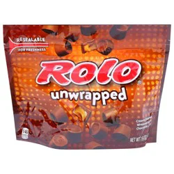 Rolo Unwrapped Rich Chocolate Caramels Candy, 7.6 oz