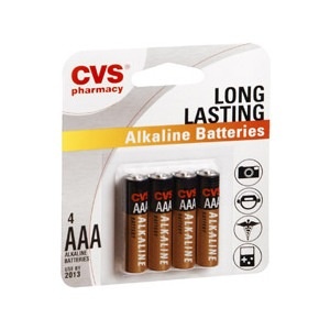 slide 1 of 1, CVS Pharmacy Long Lasting Alkaline Batteries Aaa, 4 ct
