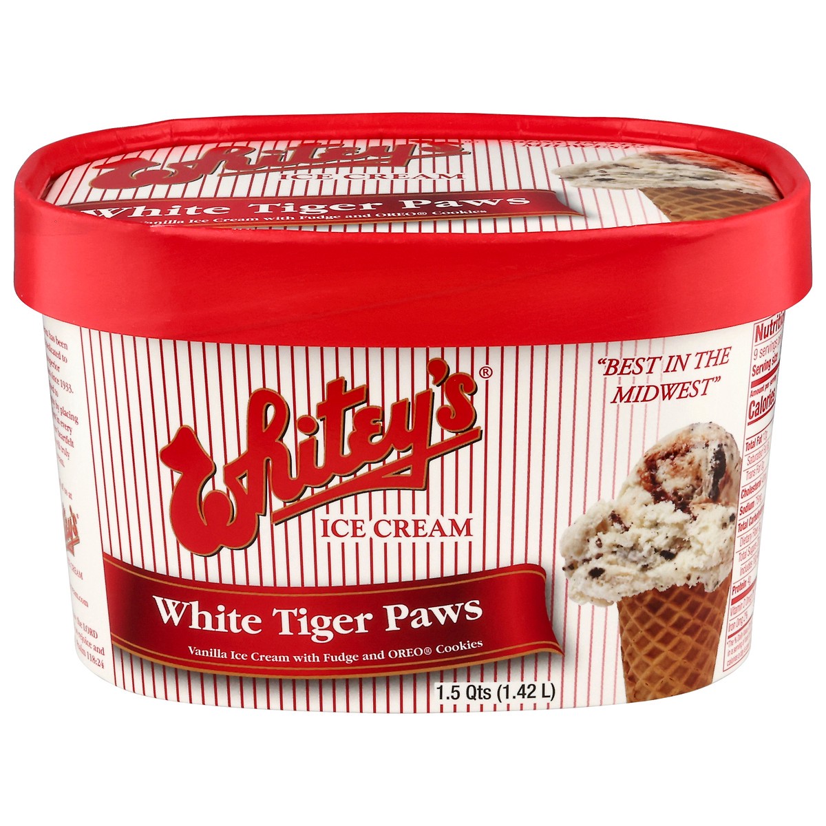 slide 13 of 14, Whitey's Ice Cream White Tiger Paws, 1.75 qt