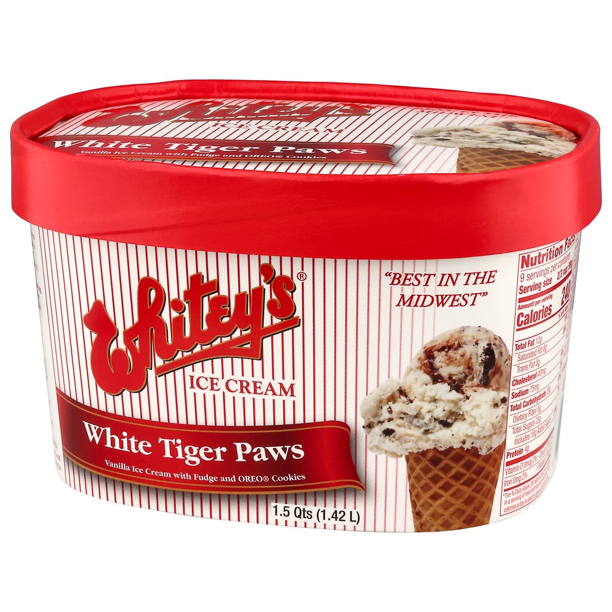slide 2 of 14, Whitey's Ice Cream White Tiger Paws, 1.75 qt