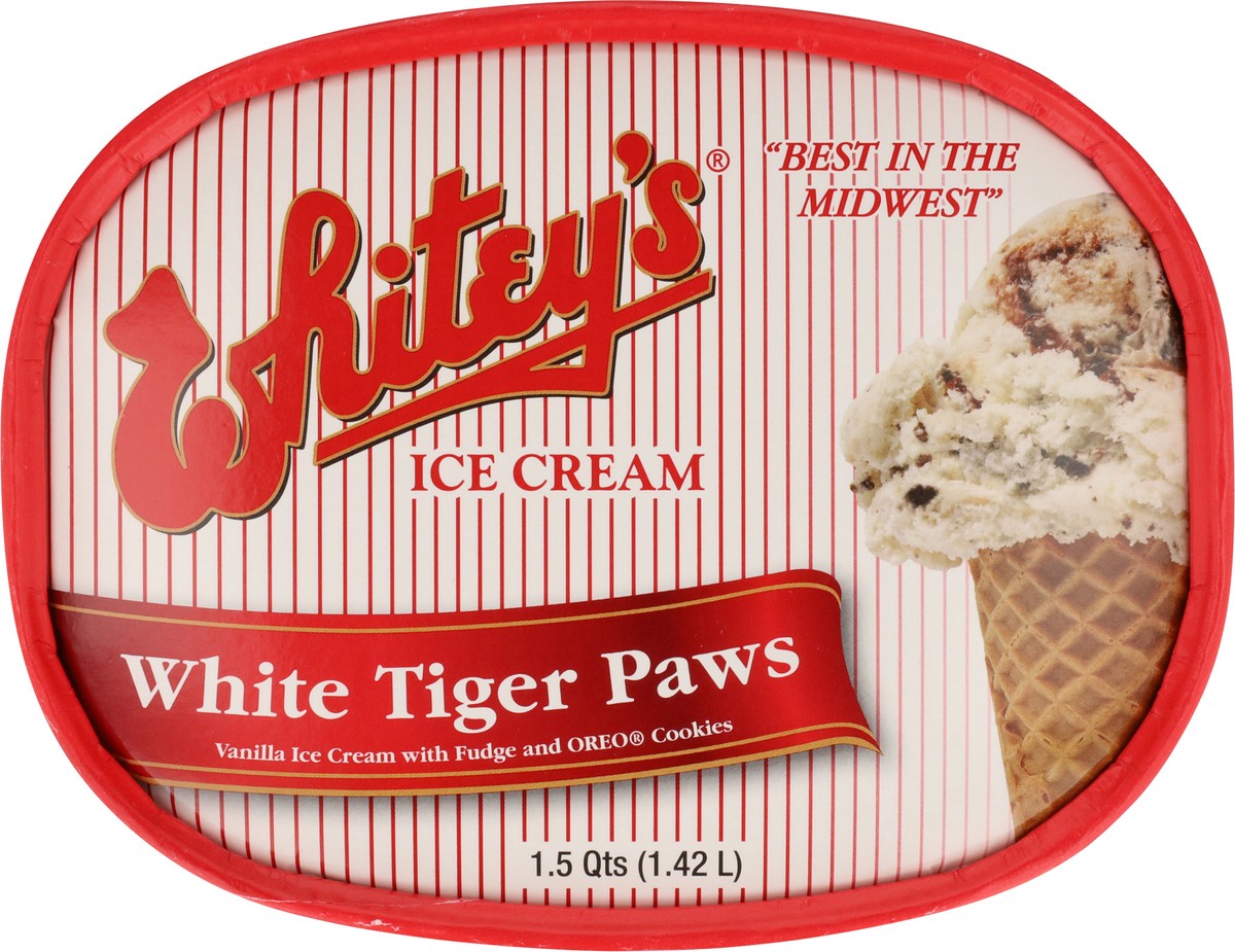 slide 9 of 14, Whitey's Ice Cream White Tiger Paws, 1.75 qt