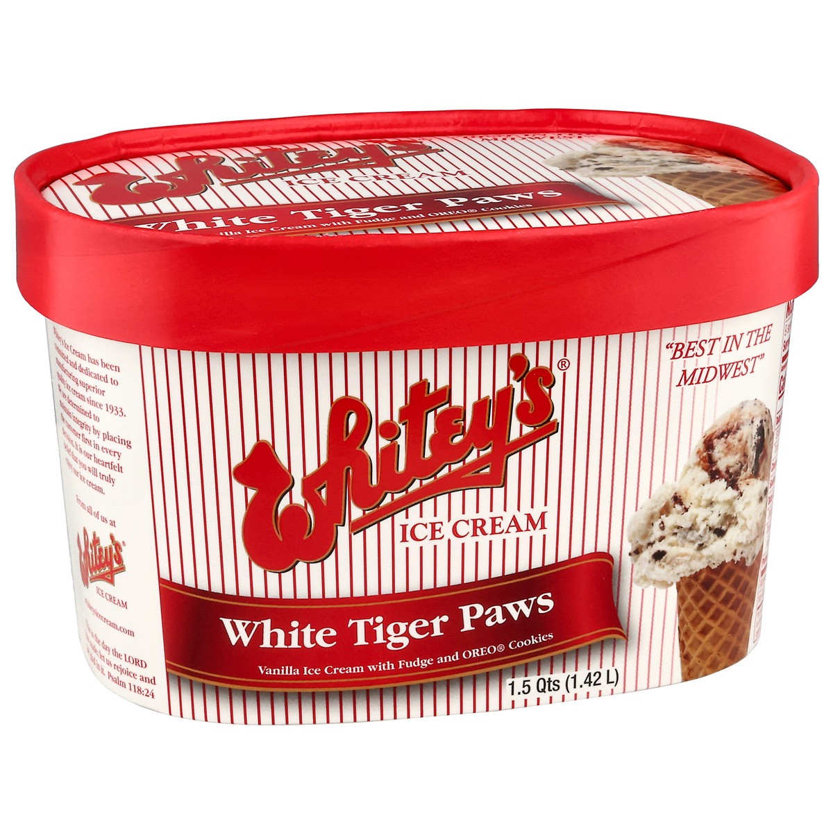 slide 5 of 14, Whitey's Ice Cream White Tiger Paws, 1.75 qt