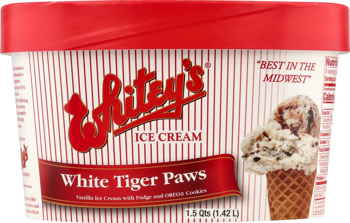 slide 4 of 14, Whitey's Ice Cream White Tiger Paws, 1.75 qt