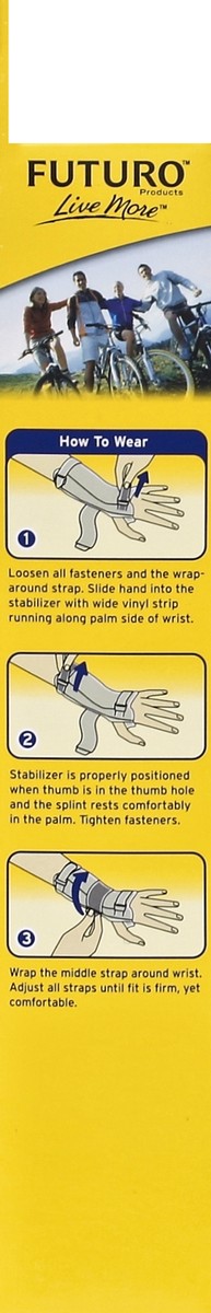 slide 4 of 4, Futuro Deluxe Wrist Stabilizer Left Hand Smallmedium, 1 ct
