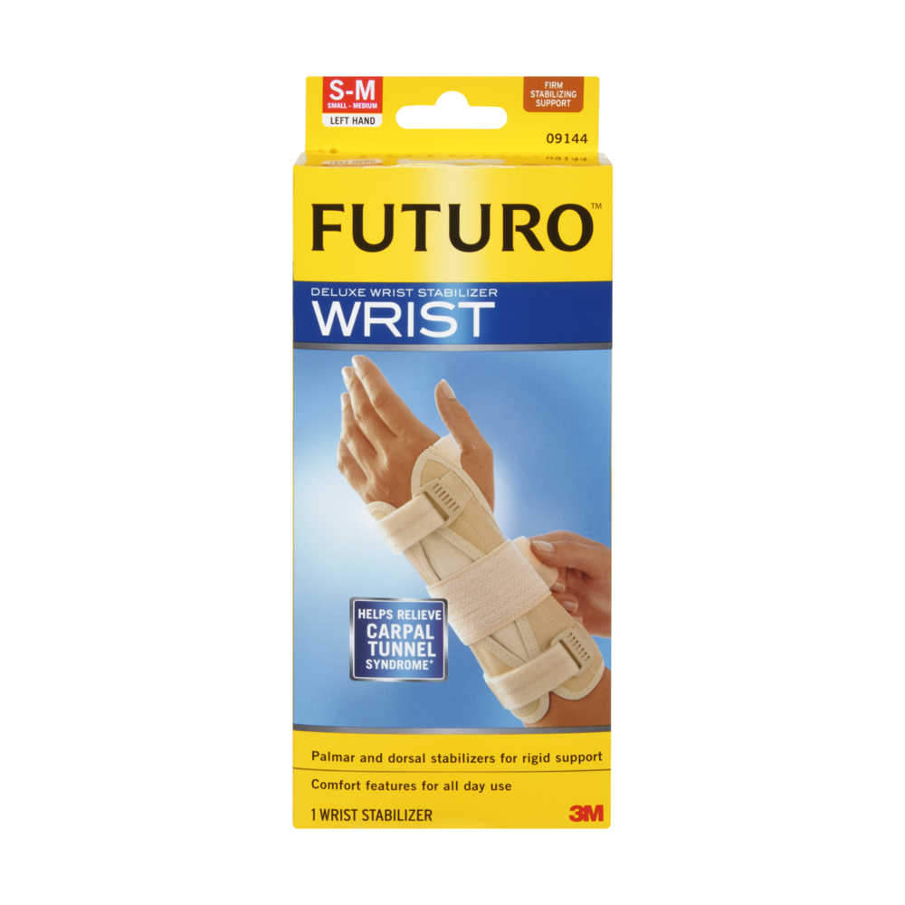 slide 1 of 4, Futuro Deluxe Wrist Stabilizer Left Hand Smallmedium, 1 ct