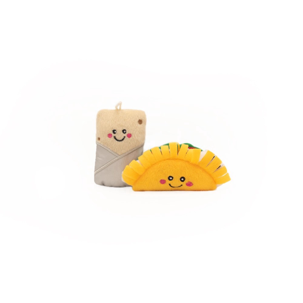 slide 1 of 1, Zippy Paws Zippypaws Nomnomz Taco & Burrito Cat Toys, 2 ct