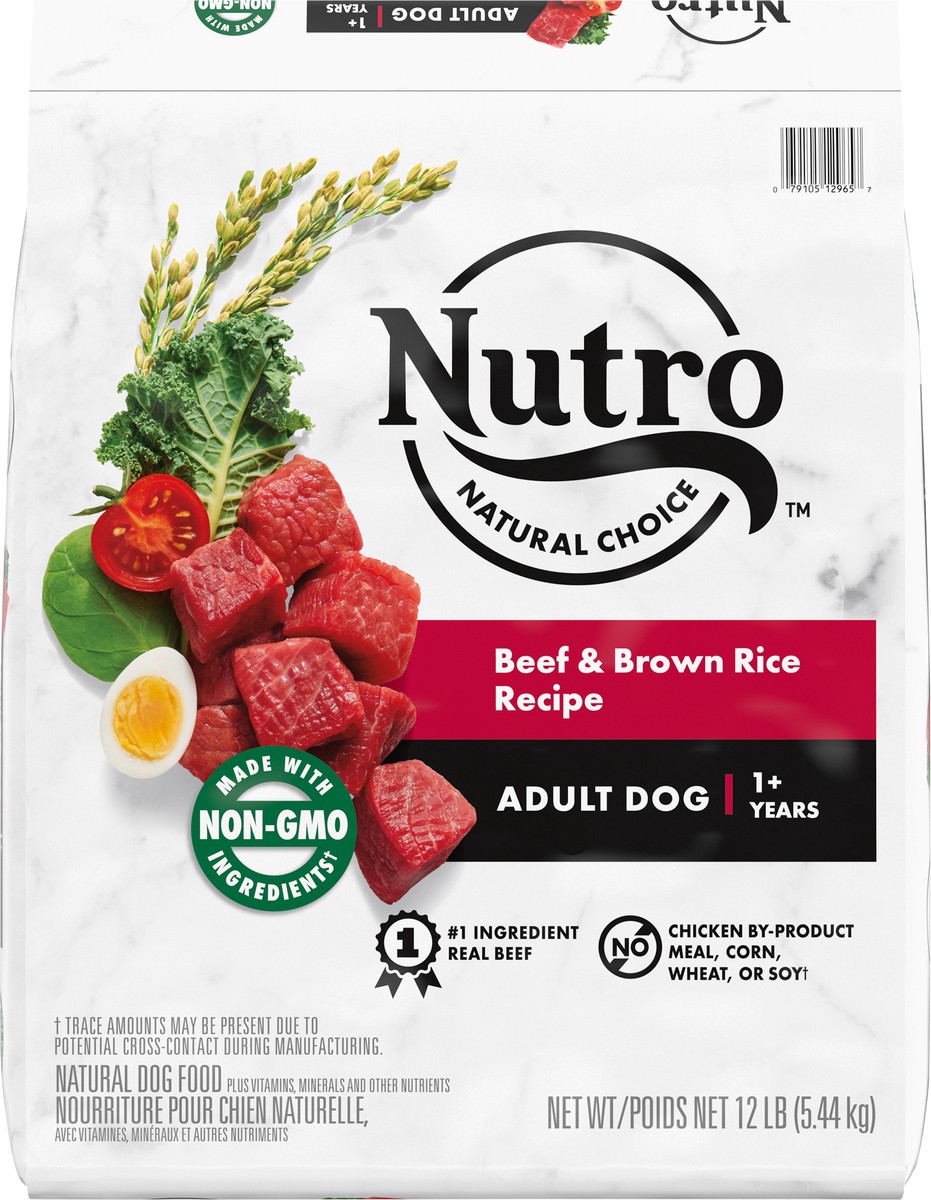 slide 4 of 9, Nutro Natural Choice Adult Dry Dog Food, Beef & Brown Rice Recipe Dog Food, 12 lb. Bag, 12 lb