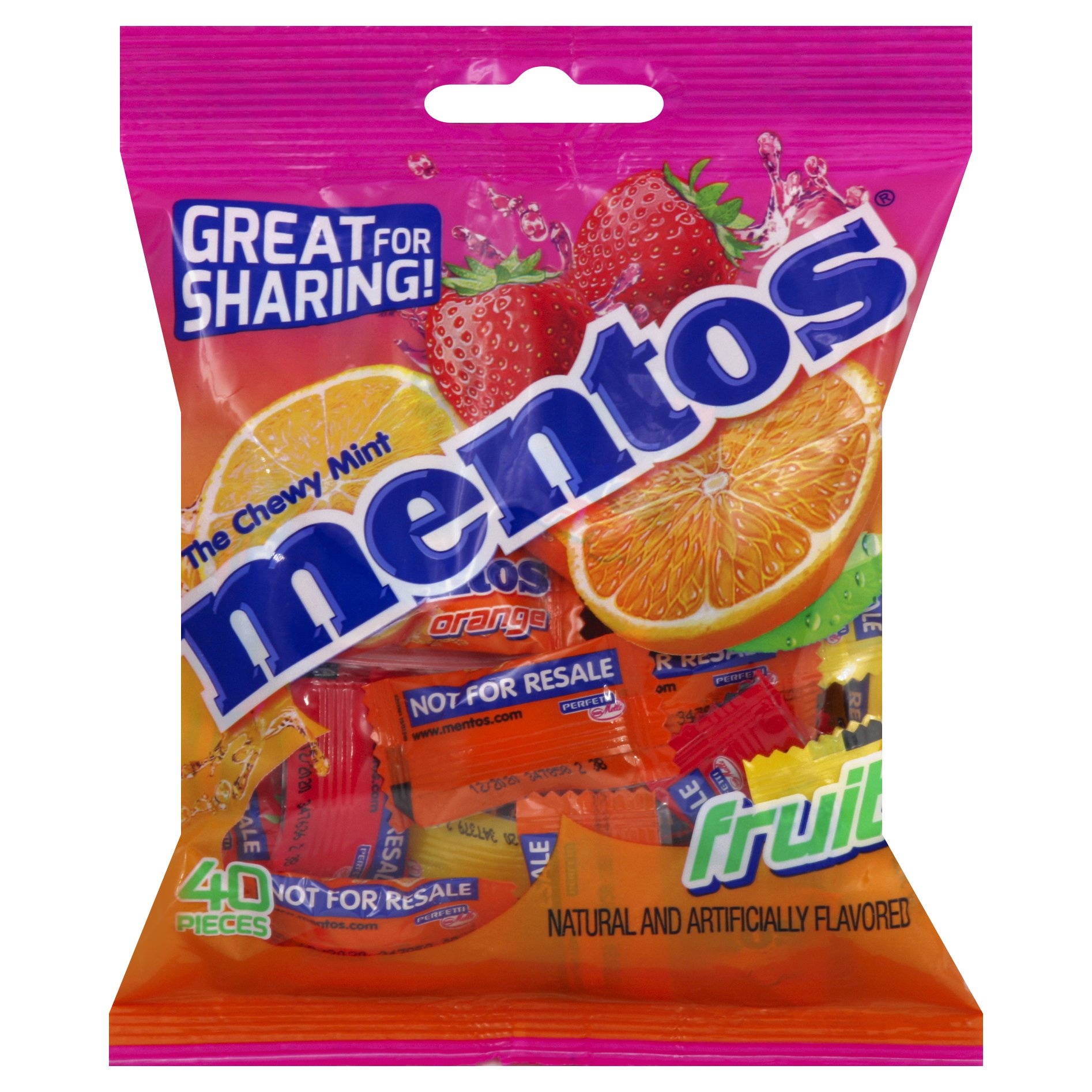 slide 1 of 1, Mento Fruit Individual Wrapped, 40 ct