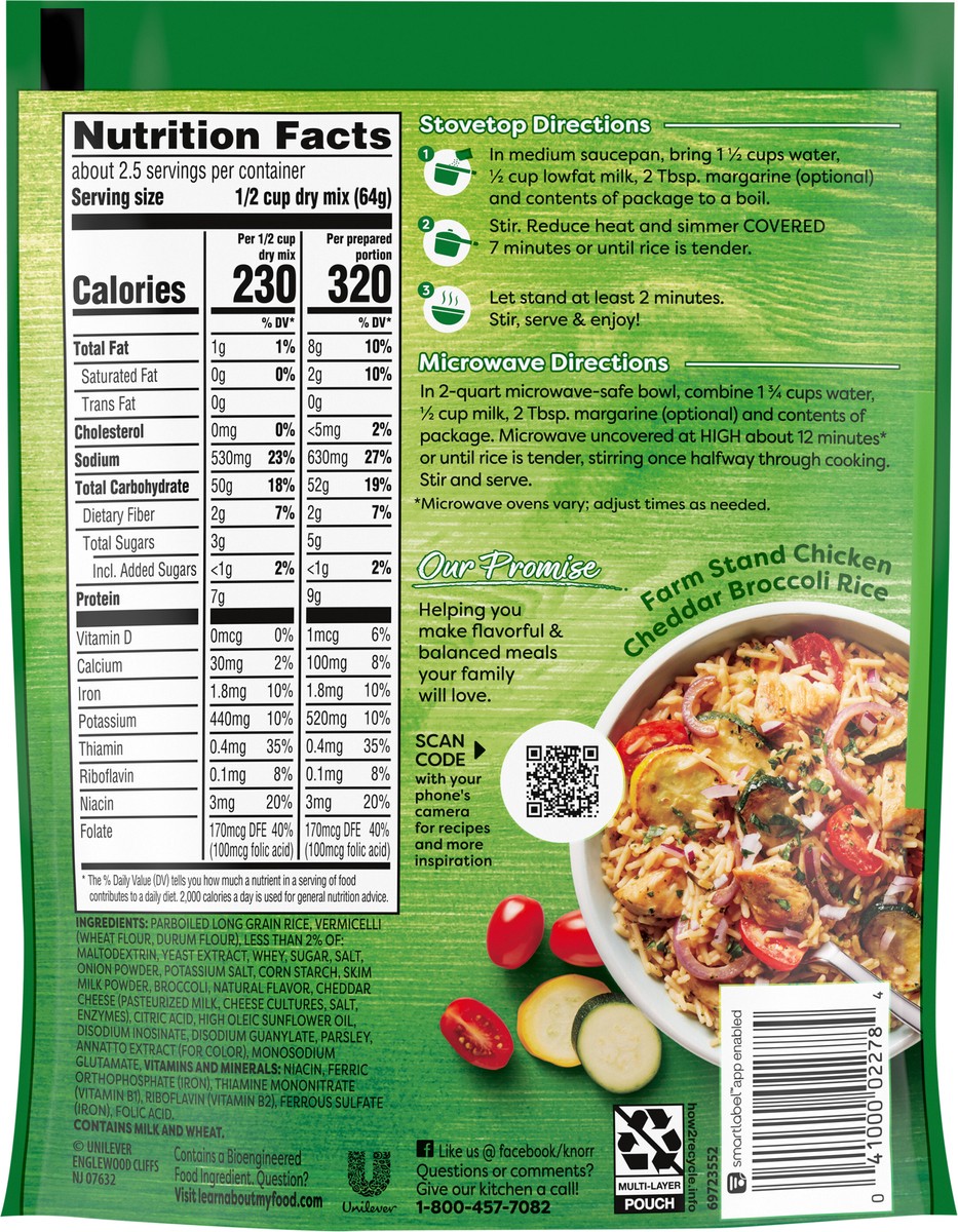 slide 3 of 3, Knorr Rice Sides Cheddar Broccoli, 5.7 oz, 5.7 oz