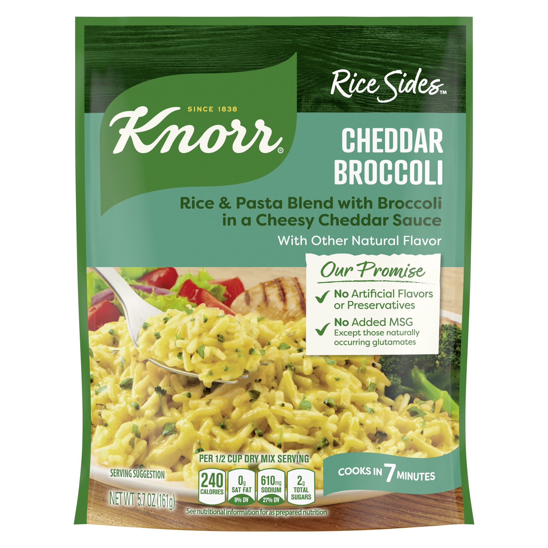 slide 1 of 3, Knorr Rice Sides Cheddar Broccoli, 5.7 oz, 5.7 oz