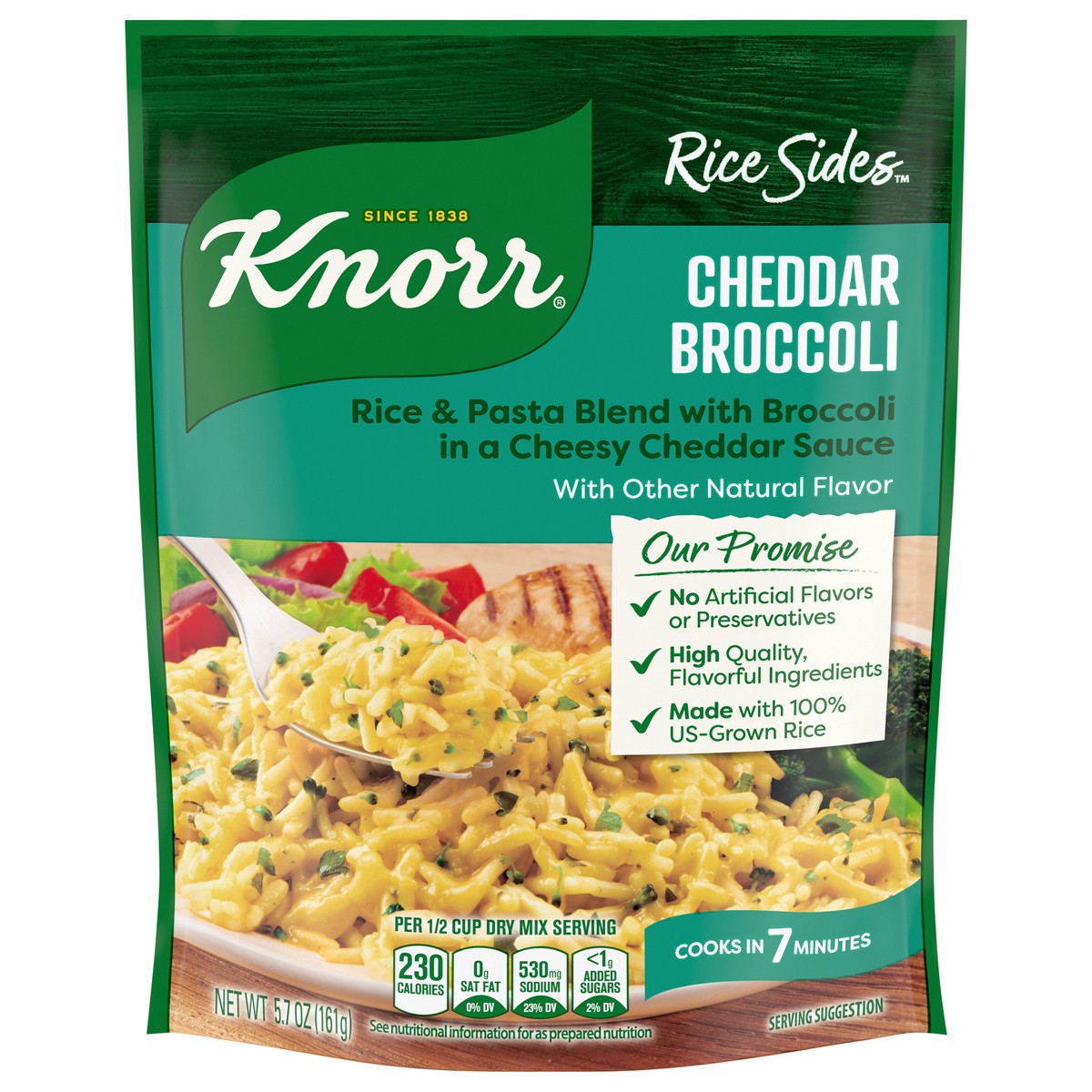 slide 1 of 3, Knorr Cheddar Broccoli Rice Sides, 5.7 oz