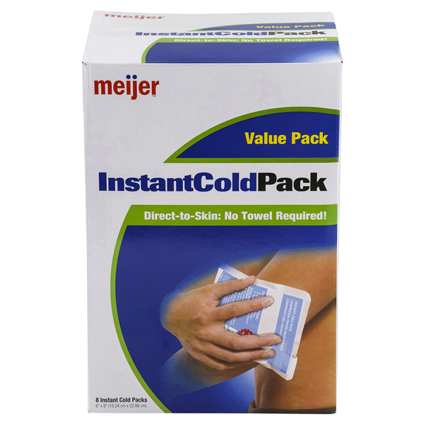 slide 1 of 1, Meijer Instant Cold Pack, Value Pack, 8 ct
