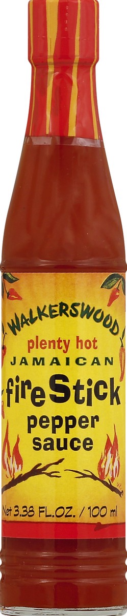 slide 2 of 2, Walkerswood Plenty Hot Jamaican Firestick Pepper Sauce 3.38 fl oz Bottle, 3.38 fl oz