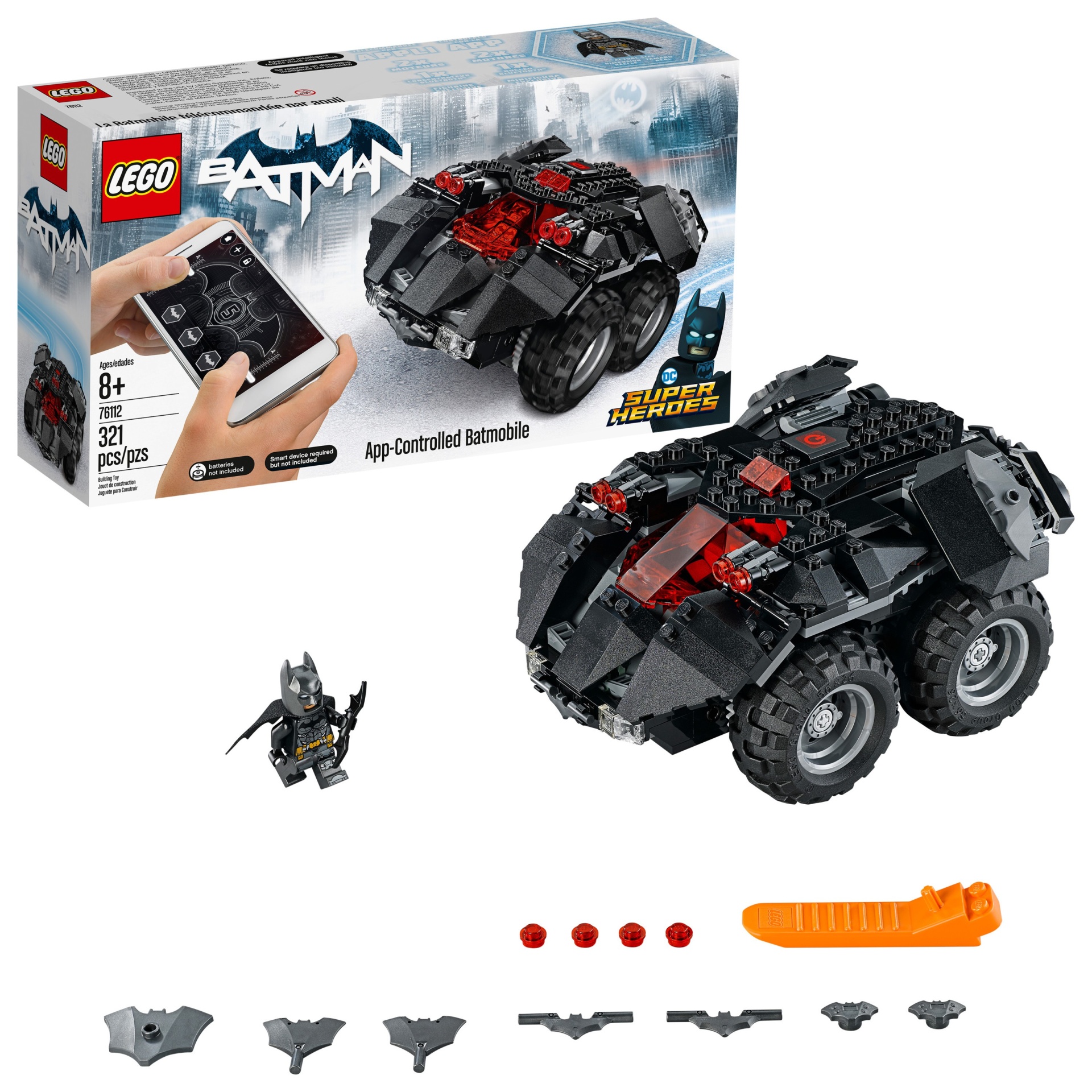 slide 1 of 1, LEGO Super Heroes DC Comics App-Controlled Batmobile, 1 ct