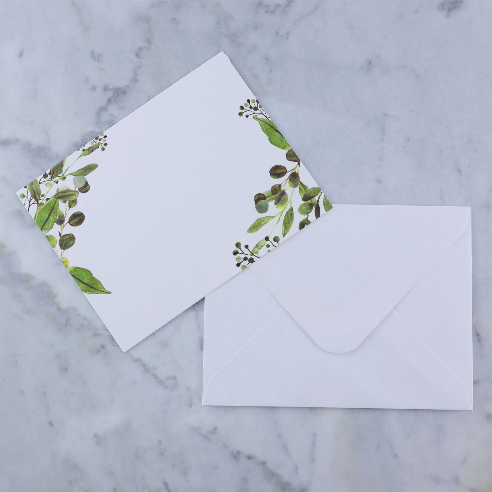 slide 6 of 6, Greenery Flat Cards & Envelopes By Recollections, 4.25" X 5.5", 4.25 in x 5.5 in