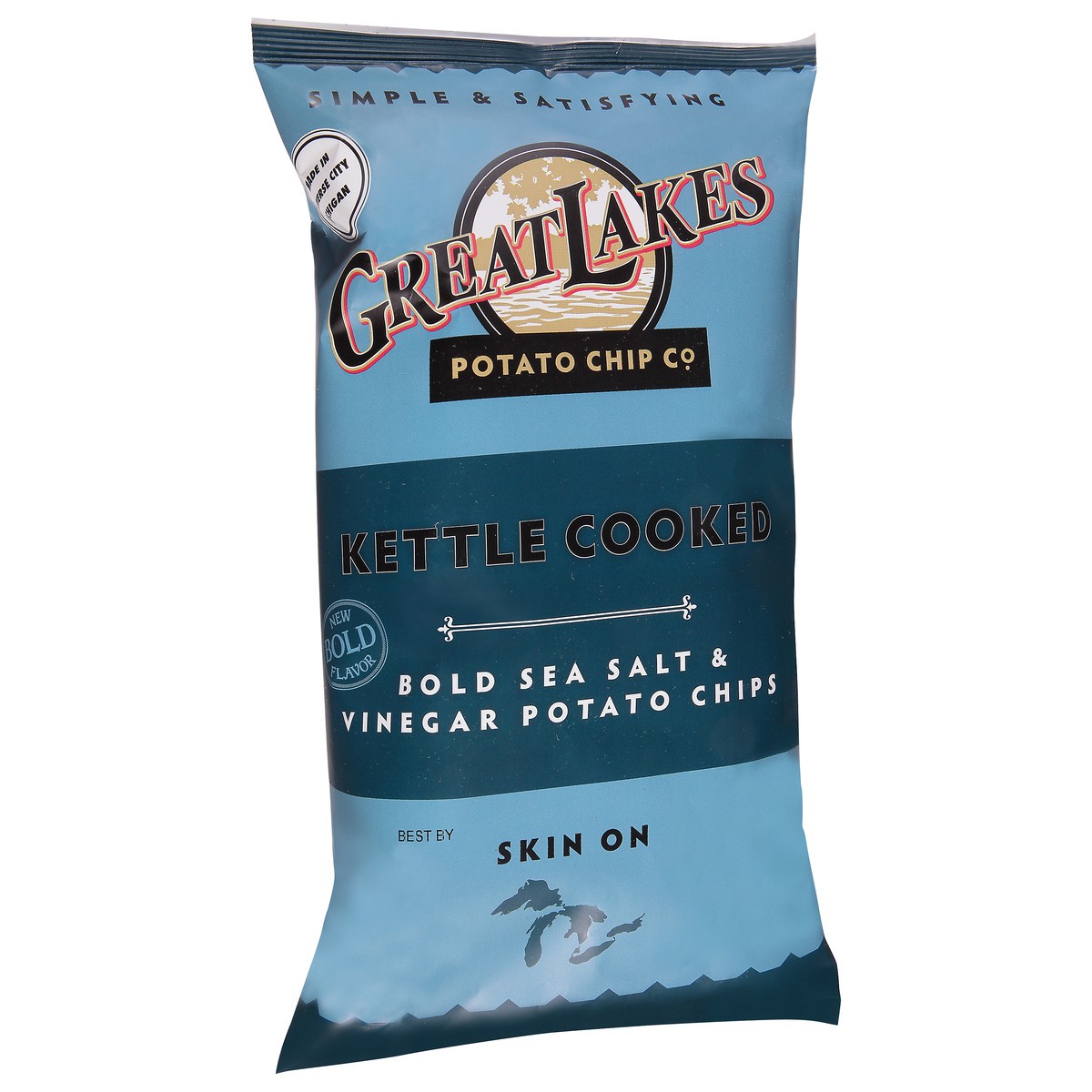 slide 2 of 9, Great Lakes Kettle Cooked Bold Sea Salt & Vinegar Potato Chips 8 oz, 8 oz