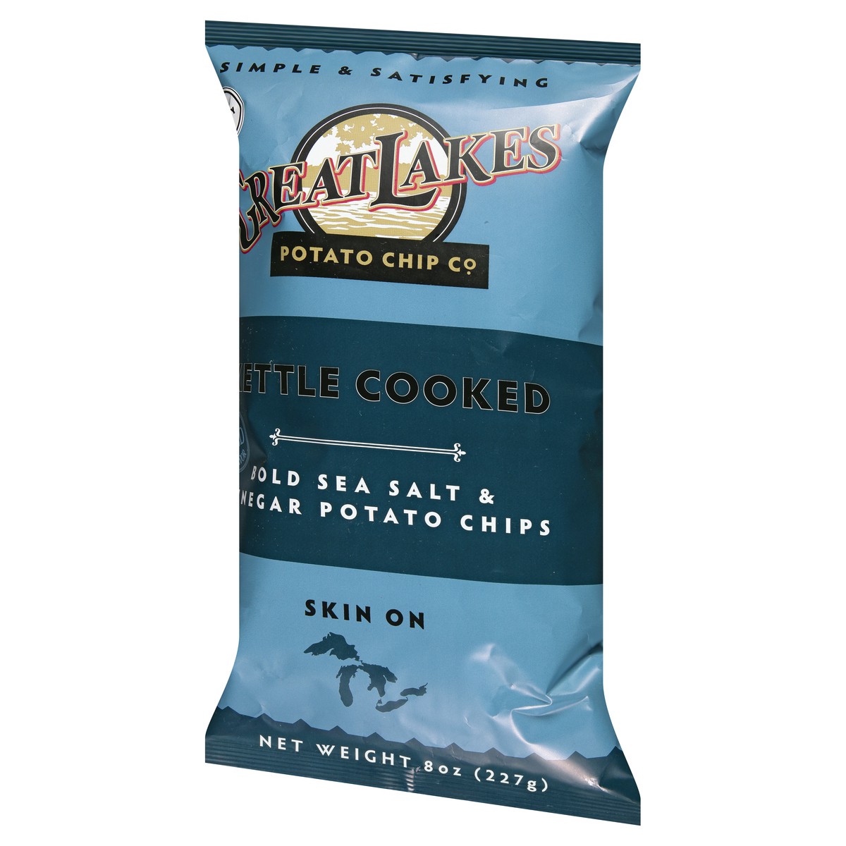 slide 6 of 9, Great Lakes Kettle Cooked Bold Sea Salt & Vinegar Potato Chips 8 oz, 8 oz
