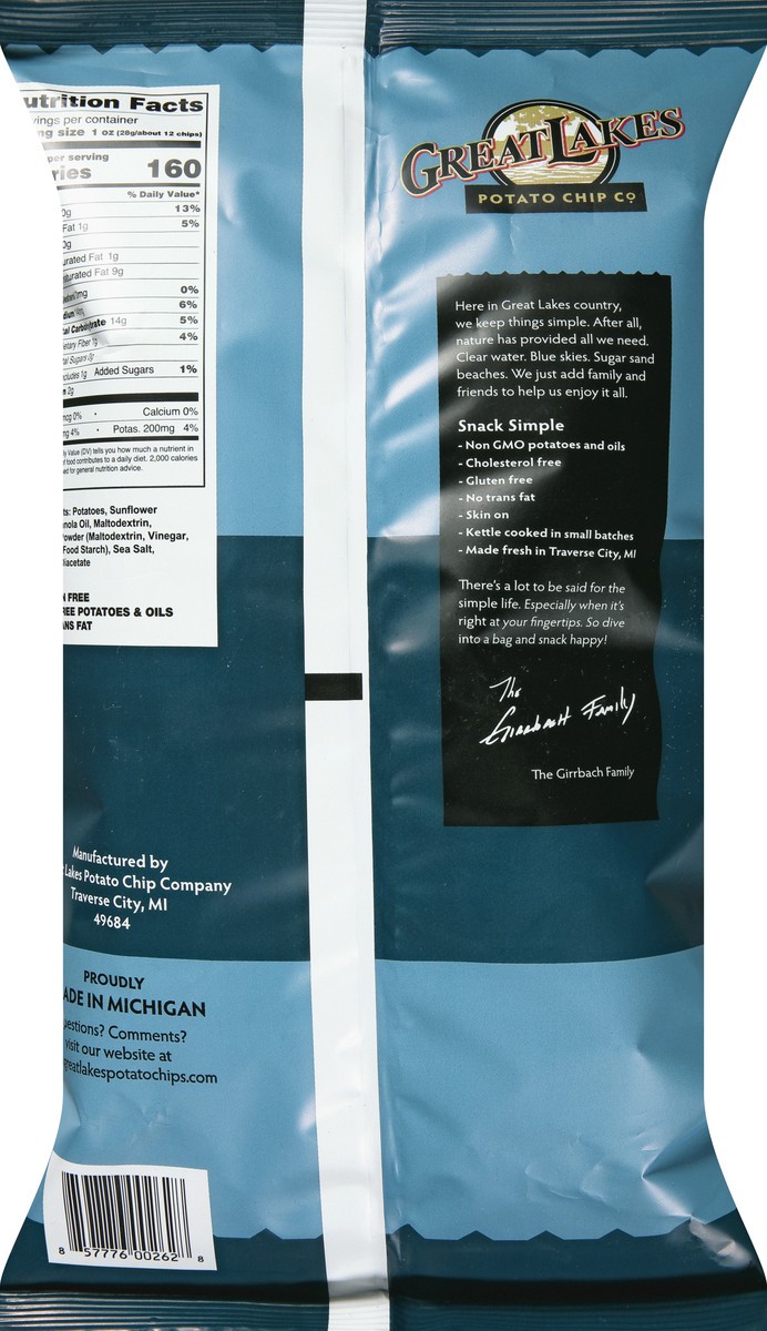 slide 4 of 9, Great Lakes Kettle Cooked Bold Sea Salt & Vinegar Potato Chips 8 oz, 8 oz