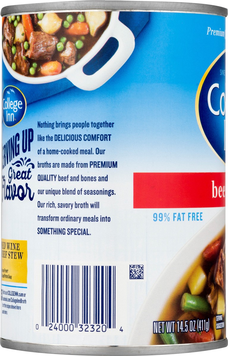 slide 3 of 12, College Inn 99% Fat Free Beef Broth, 14.5 oz