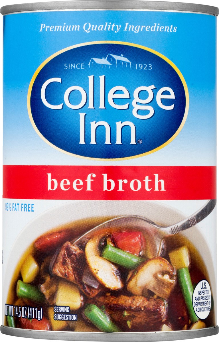 slide 4 of 12, College Inn 99% Fat Free Beef Broth, 14.5 oz