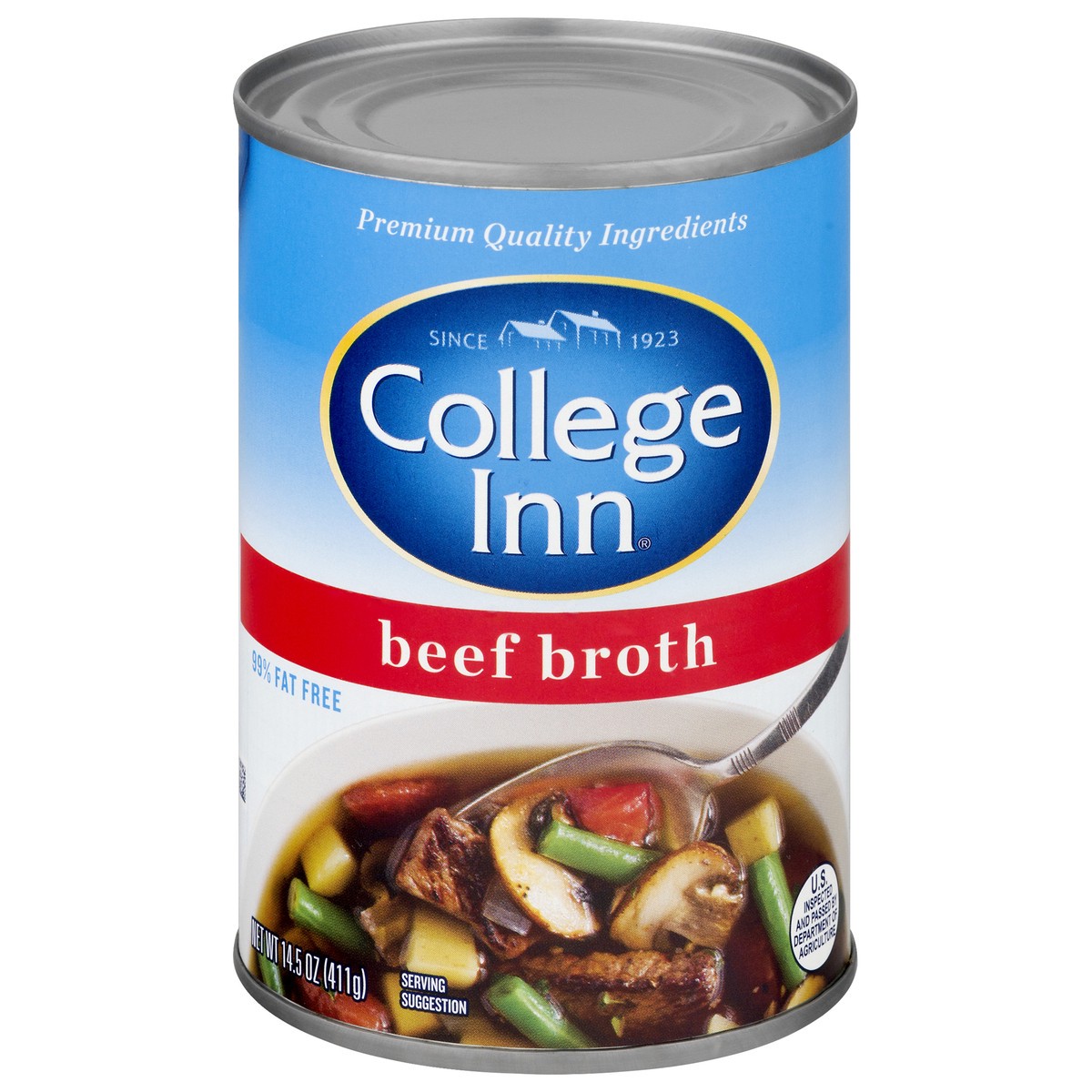 slide 1 of 12, College Inn 99% Fat Free Beef Broth, 14.5 oz