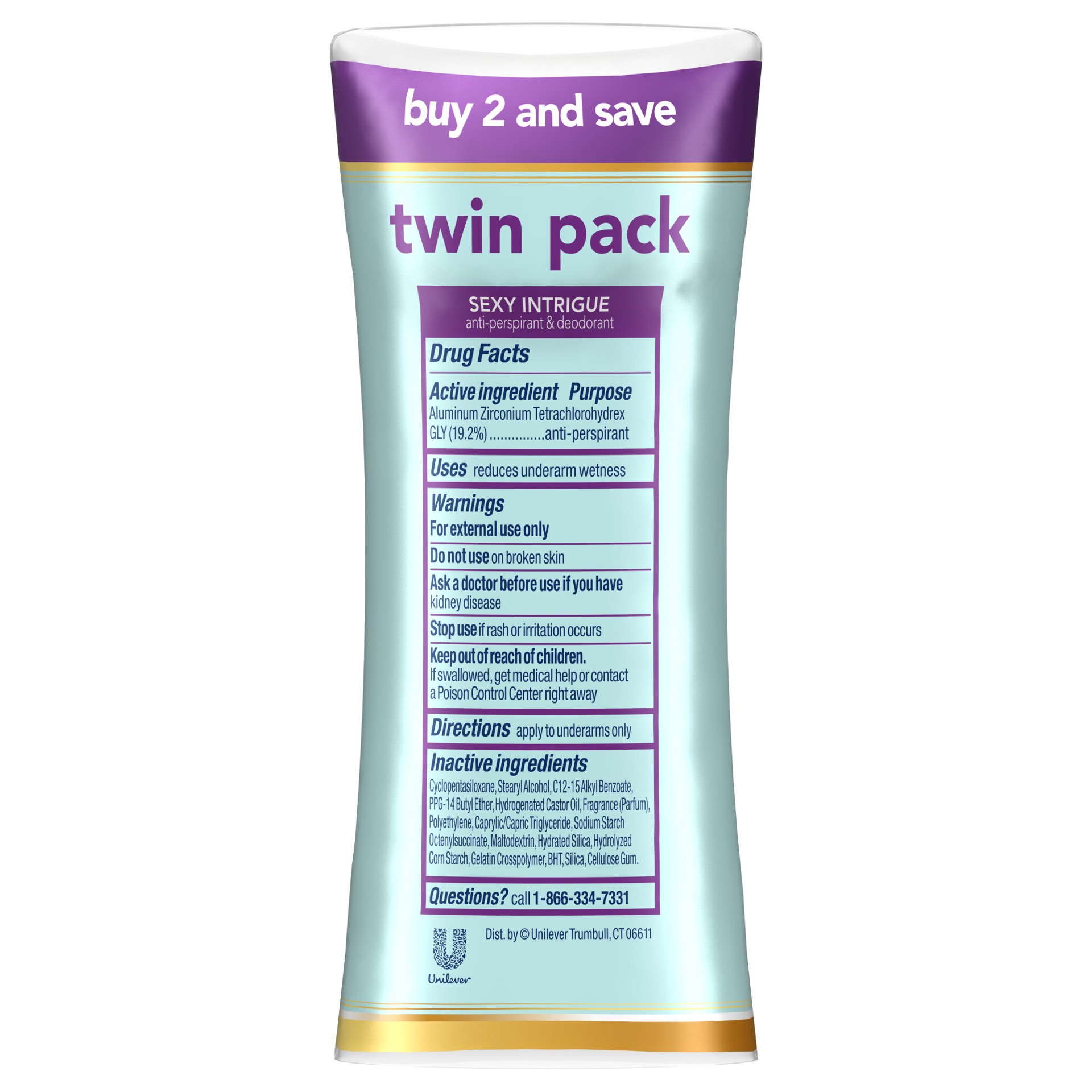 slide 3 of 6, Degree Antiperspirant Deodorant Sexy Intrigue, 2.6 oz, Twin Pack, 2.6 oz