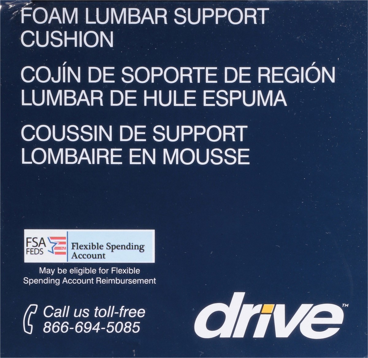 slide 4 of 9, Drive Foam Lumbar Support Cushion 1 ea, 1 ct