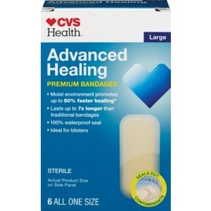 slide 1 of 1, CVS Health Advanced Healing Premium Bandages Large, 6 ct