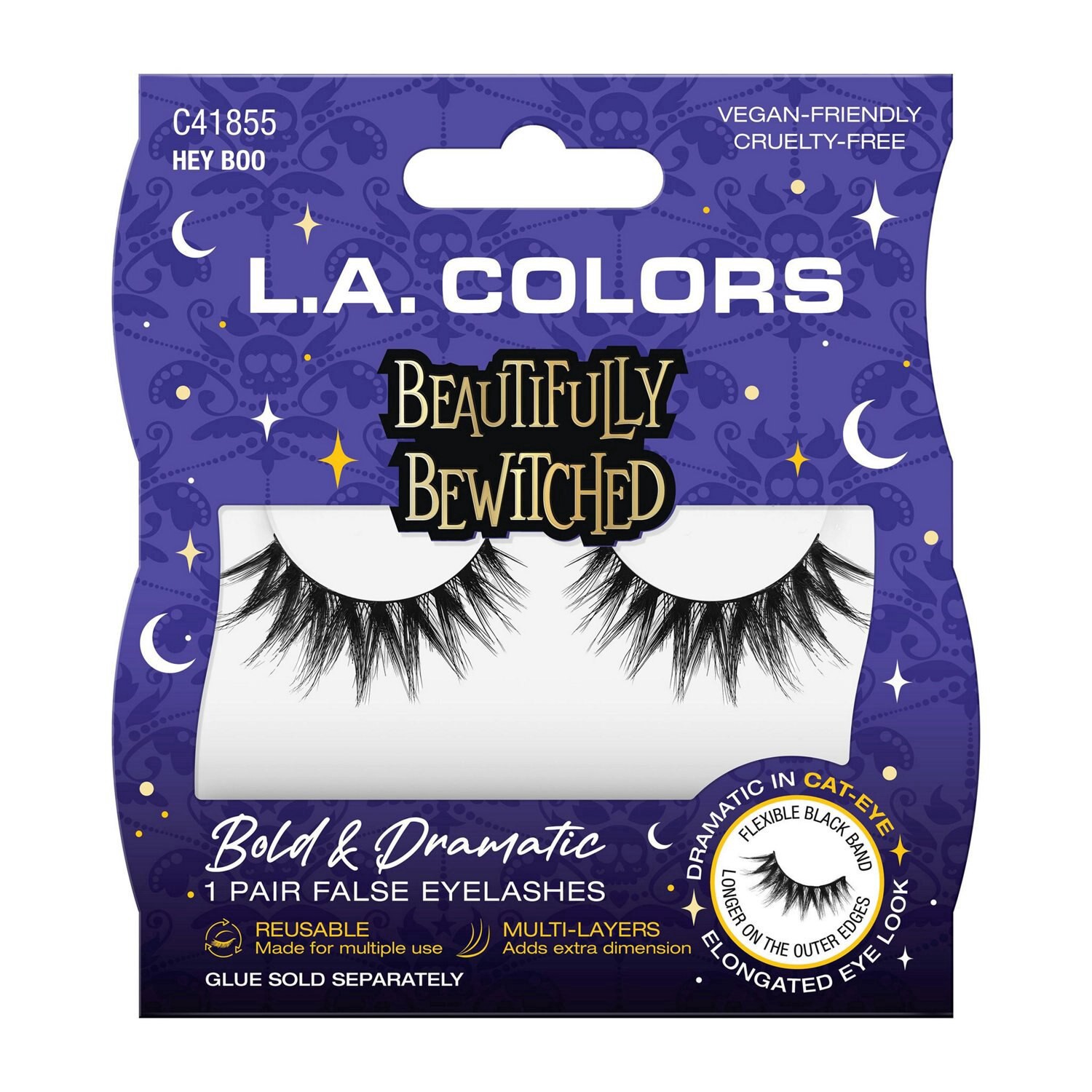 slide 1 of 1, LA COLORS Beautifully Bewitched Lashes - Hey Boo, 1 ct