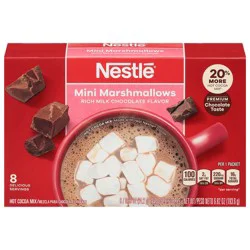 Nestlé Mini Marshmallows Rich Milk Chocolate Flavor Hot Cocoa Mix 8 - 0.85 oz Envelopes
