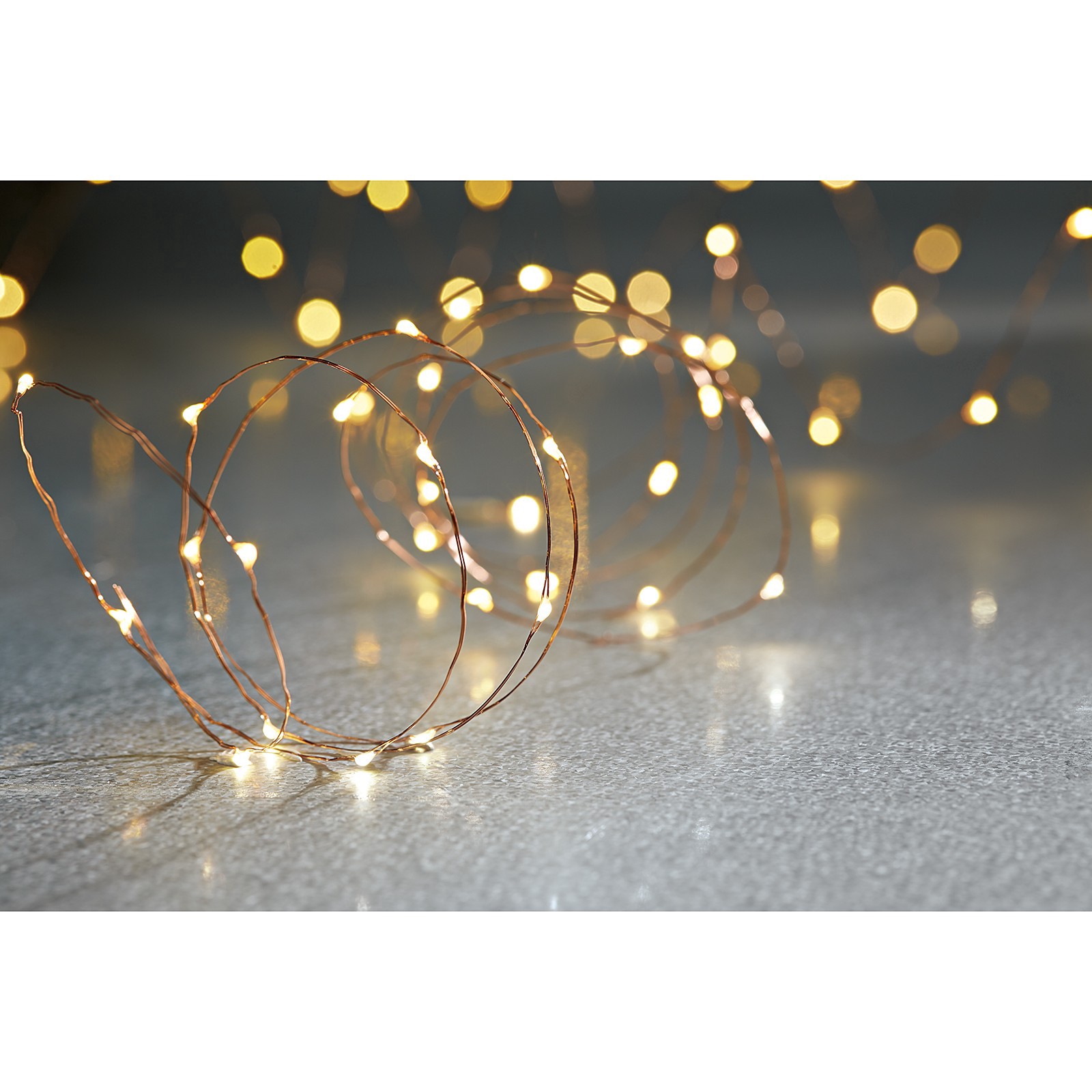 slide 4 of 5, 40ct. Warm White Copper Wire Led String Lights By Ashland, 40 ct