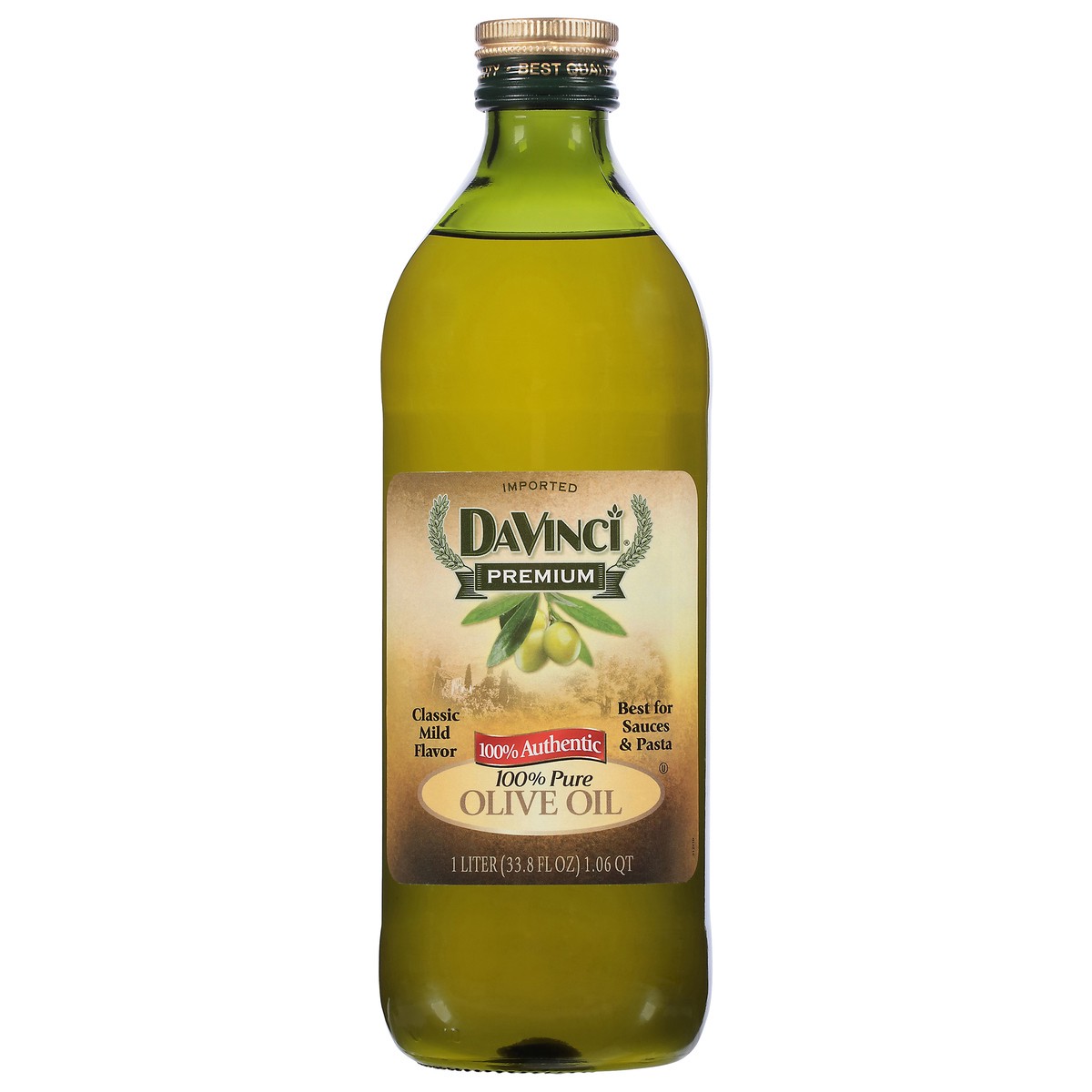 slide 1 of 9, DaVinci Premium 100% Pure Olive Oil - 33.8 fl oz, 33.8 fl oz