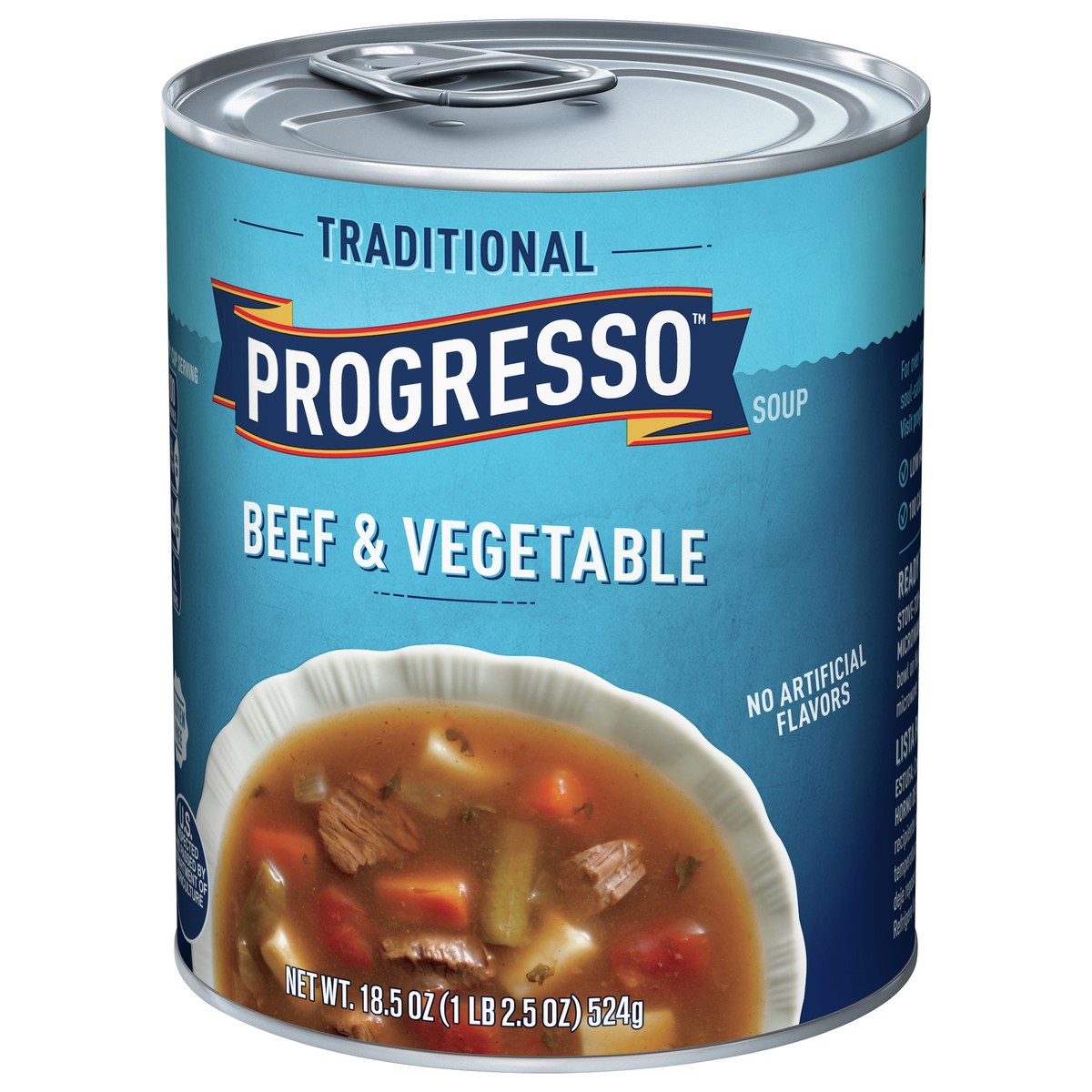 slide 13 of 14, Progresso Traditional Gluten Free Beef & Vegetable Soup, 18.5 oz., 18.5 oz