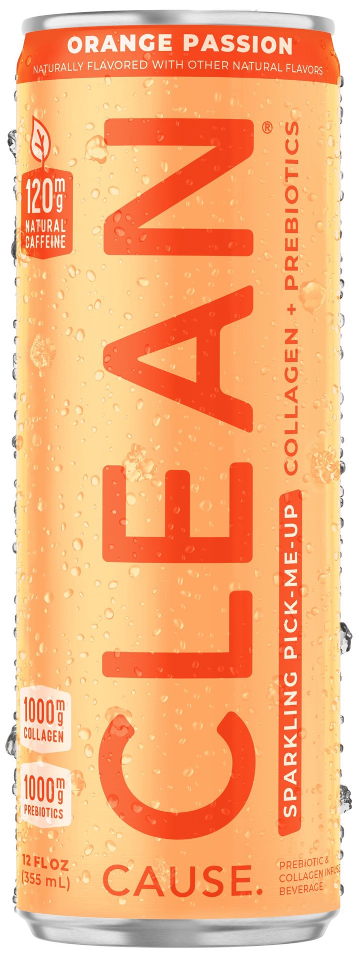 slide 1 of 1, CLEAN Cause Orange Passion Collagen Energy Drink - 12 oz, 12 oz
