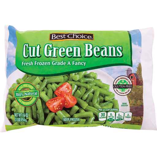 slide 1 of 1, Best Choice Frozen Cut Green Beans, 16 oz