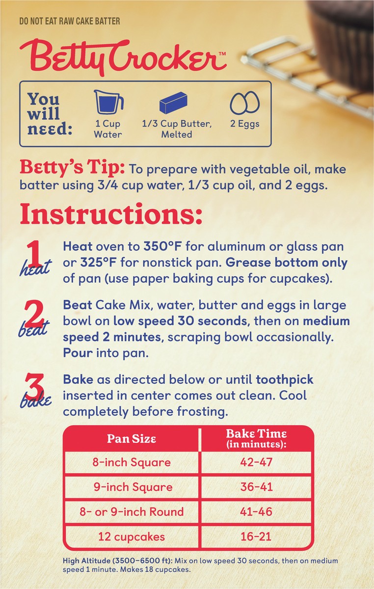 slide 9 of 9, Betty Crocker Gluten Free Devil's Food Cake Mix, 15 oz., 15 oz