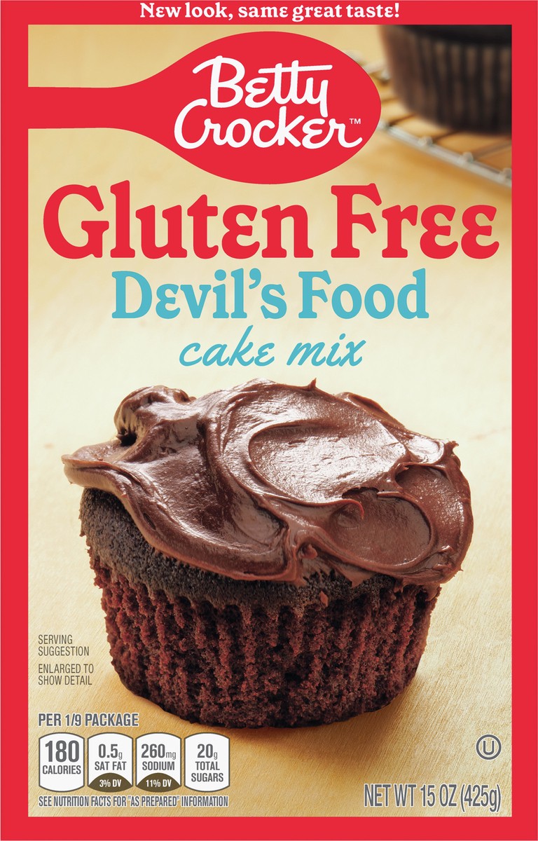 slide 2 of 9, Betty Crocker Gluten Free Devil's Food Cake Mix, 15 oz., 15 oz