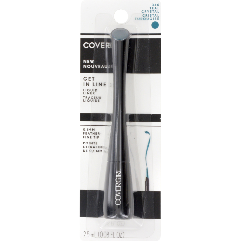 slide 1 of 1, Covergirl Get In Line 340 Teal Crystal Liquid Liner, 1 ct